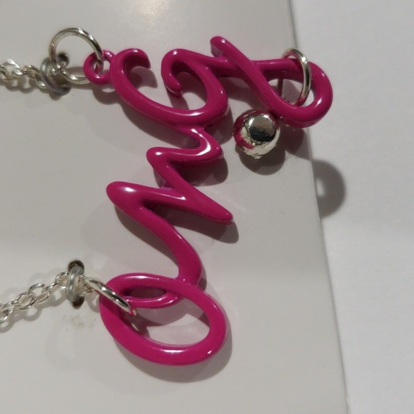 Pink OMG Crystal Necklace w/ Purple Ribbon Accent - Xhilaration Fashion Jewelry - Picture 4 of 9